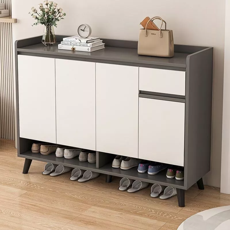 High Legged Solid Wood Shoe Cabinet