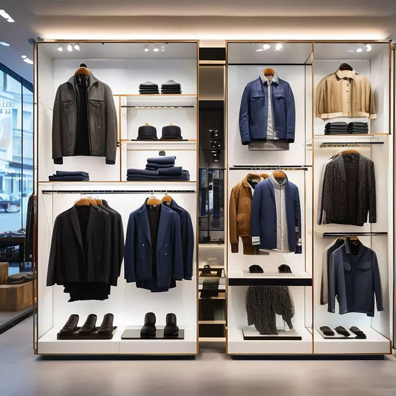 Iron Men's Clothing Display Rack